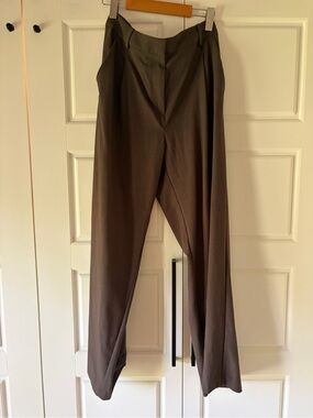 H&M Brown Wide-Leg Trousers
